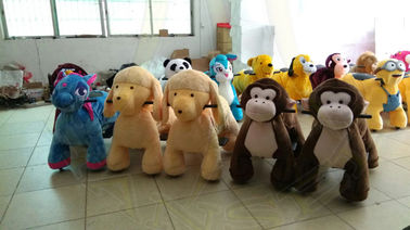 Hansel shopping mall electric walking animal large plush ride toy for sale المزود