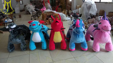 Hansel amusement park walking battery operated animal large plush ride المزود