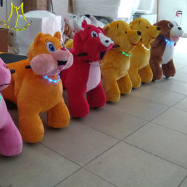 Hansel plush walking bull electric stuffed animals go kart  coin operated riding car plush toys for sales المزود