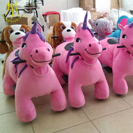 Hansel high quality indoor electric plush battery ride on unicorn with music المزود