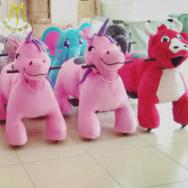 Hansel high quality indoor electric plush battery ride on unicorn with music المزود