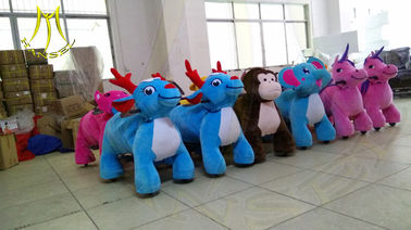 Hansel happy rides on animal motorized plush toy rides for park المزود