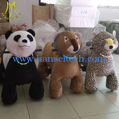 Hansel Stuffed animal car ride electric motorized plush riding animals with light necklace المزود