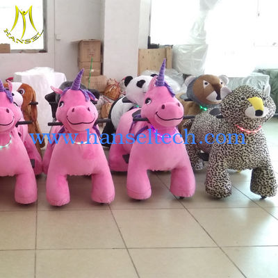 Hansel  high quality family walking plush animal toy ride on elephant with coin operated المزود