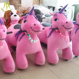 Hansel  coin operated kids walking battery operated ride on plush animals unicorn المزود