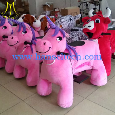 Hansel plush stuffed safari animal kids electric swing ride with coin operated المزود