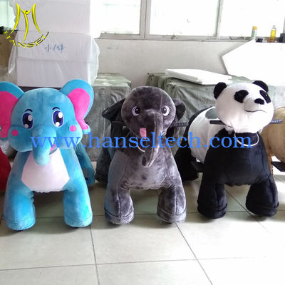 Hansel plush stuffed safari animal kids electric swing ride with coin operated المزود