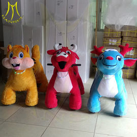 Hansel shopping mall electric walking large plush ride on animal toy المزود