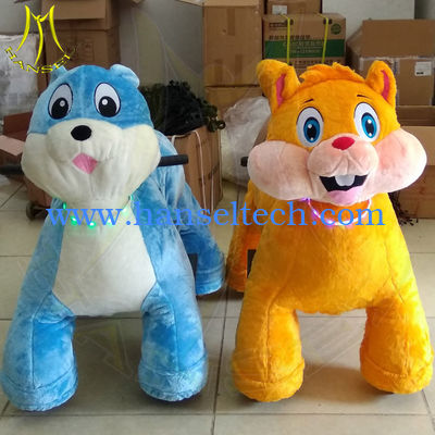Hansel amusement park walking coin operated ride on plush animals المزود