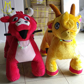 Hansel amusement park walking electric mountable plush motorized animal المزود