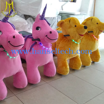 Hansel  amusement park electric Children sit on walking animal toy car for sale المزود