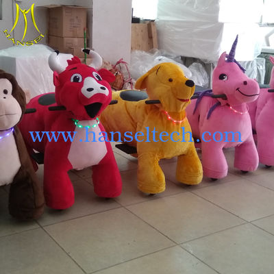 Hansel  plush walking electric toy ride on furry animal unicorn rides المزود
