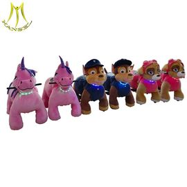 Hansel  battery plush ride on animal electric wheel unicorn riding animal for kids المزود