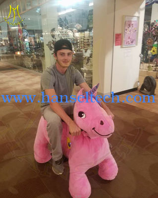 Hansel best selling battery powered plush animal kiddie rides coin operated machine المزود