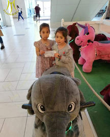 Hansel shopping mall kids and adult battery operated motorized plush riding animals المزود