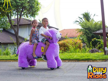 Hansel animal motorized ride large plush ride toy on wheels animal drive toy amusement rides equipment المزود