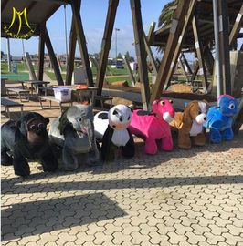 Hansel animal motorized ride large plush ride toy on wheels animal drive toy amusement rides equipment المزود