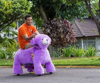 Hansel  robotic stuffed animal ride robot  walking animal ride coin operated plush stuffed animal ride المزود