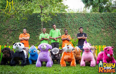 Hansel  robotic stuffed animal ride robot  walking animal ride coin operated plush stuffed animal ride المزود