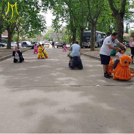 Hansel high quality coin operated indoor kids amusement rides electric plush motorized animals in mall المزود