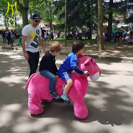 Hansel hot selling kids outdoor funfair coin operated electric plush animal scooters in mall المزود