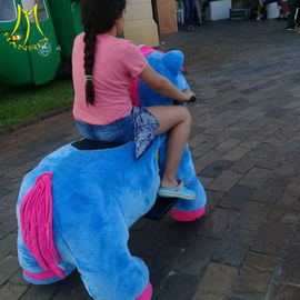 Hansel high attractive kid amusement park trains rides for sale coin game stuffed animal party motorized ride for party المزود